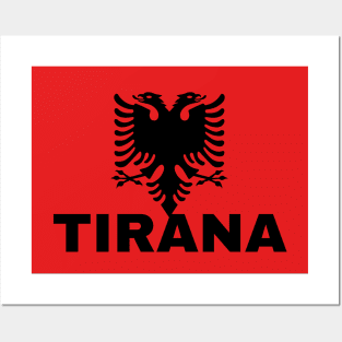 Tirana City in Albanian Flag Posters and Art